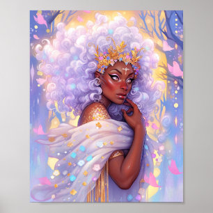 Fantasy Woman African American Art Poster