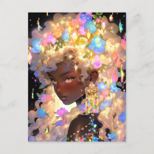 Fantasy Woman African American Art Postkarte