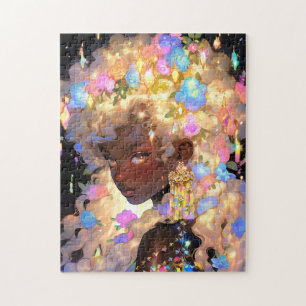 Fantasy Woman African American Art Puzzle