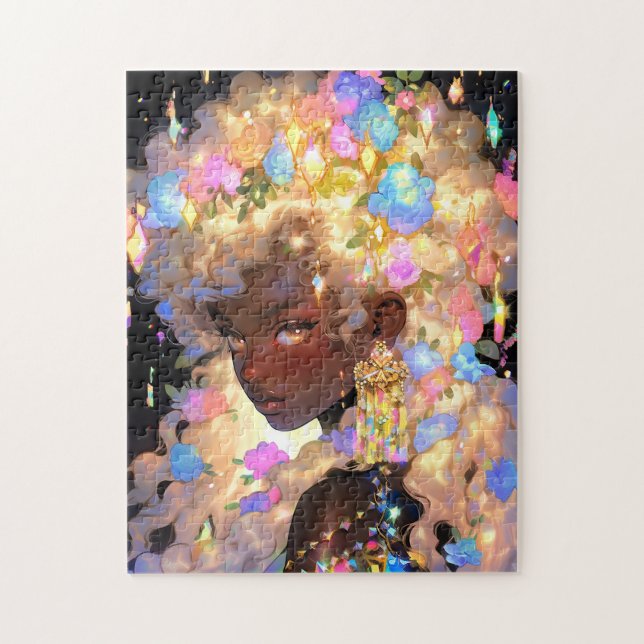 Fantasy Woman African American Art Puzzle (Vertikal)