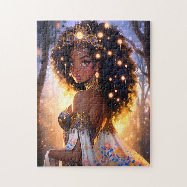 Fantasy Woman African American Art Puzzle (Vertikal)