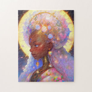 Fantasy Woman African American Art Puzzle