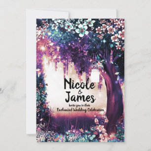 Fantasy Woodland verzauberte Sommerwald Hochzeit I Einladung
