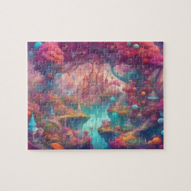 Fantasy World Colorful Magic Castle Puzzle (Horizontal)