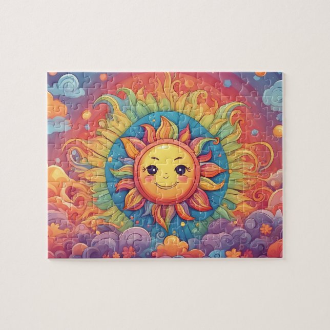 Fantasy World Colorful Sun Puzzle (Horizontal)