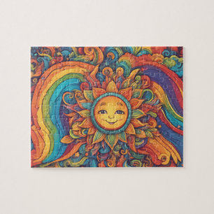 Fantasy World Colorful Sun Puzzle