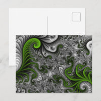 Fantasy World Green and Graue Abstrakte Fraktal Ar