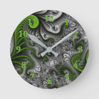 Fantasy World Green and Graue Abstrakte Fraktal Ar