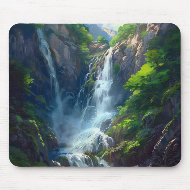 Fantasy World Waterfall Mousepad (Vorne)
