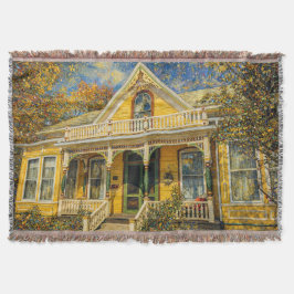 Fantasy Yellow Victorian House Decke