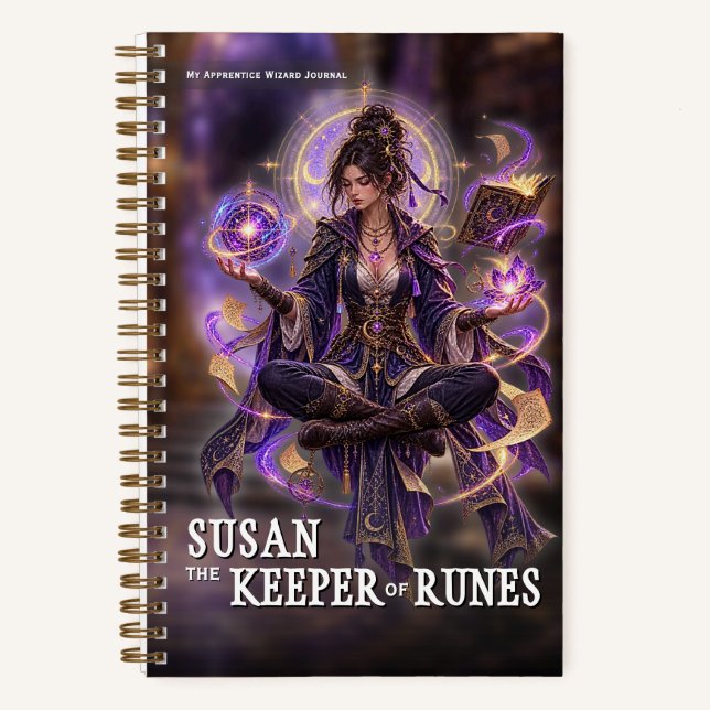 Fantasy-Zauberer-Runen-Abenteuer-Notizbuch Notizbuch (Vorderseite)