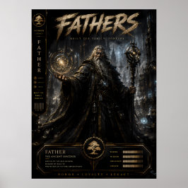 Fantasy-Zauberer-Vater-Poster Poster