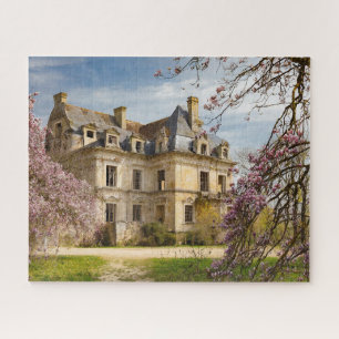 Fantasy Zerfall Französisches Schloss in Springtim Puzzle