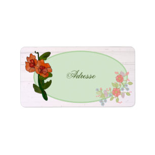 Fantasyblume Adressaufkleber
