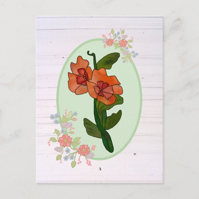 Fantasyblume Postkarte (Vorderseite)