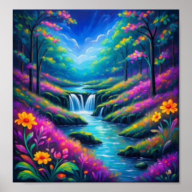 FantasyWasserfall Poster (Vorne)