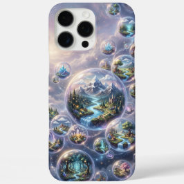 Fantasywelten in schwebenden kosmischen Blasen iPhone 16 Pro Max Hülle