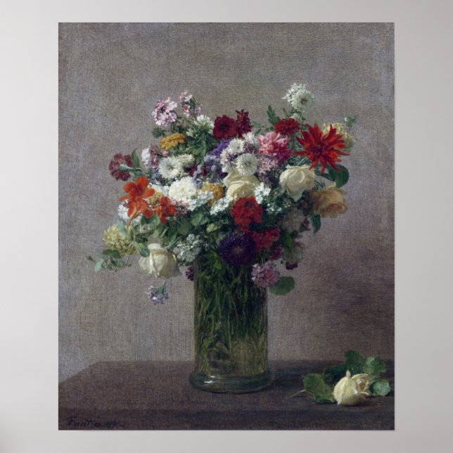 Fantin-Latour - Blume aus der Normandie Poster (Vorne)