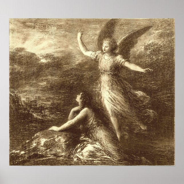 Fantin Latour - Paradies und La Peri Poster (Vorne)