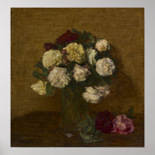 Fantin-Latour - Rose in einer Vase Poster