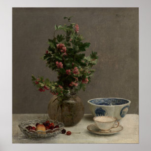 Fantin-Latour - Schüssel mit Kirschen Japanischer Poster