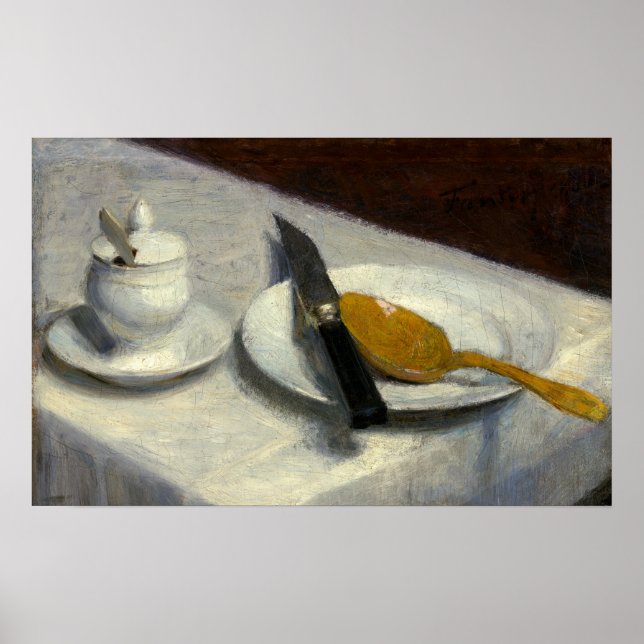 Fantin-Latour - Stillleben mit Senfkohl 1860 Poster (Vorne)