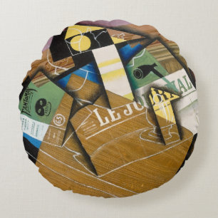 Fantomas, 1915 (Öl auf Leinwand) Rundes Kissen