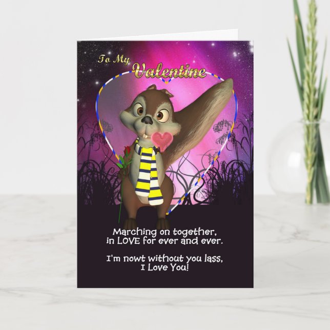 Fanvalentines Leeds Footbally Karte Tagesniedlich (Vorderseite)