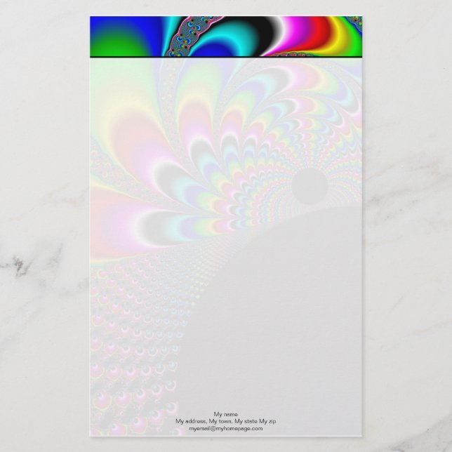 Fanyc - Mandelbrot Fraktal Art Briefpapier (Vorderseite)