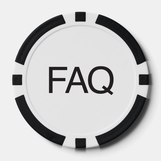 FAQ POKERCHIPS (Vorderseite)