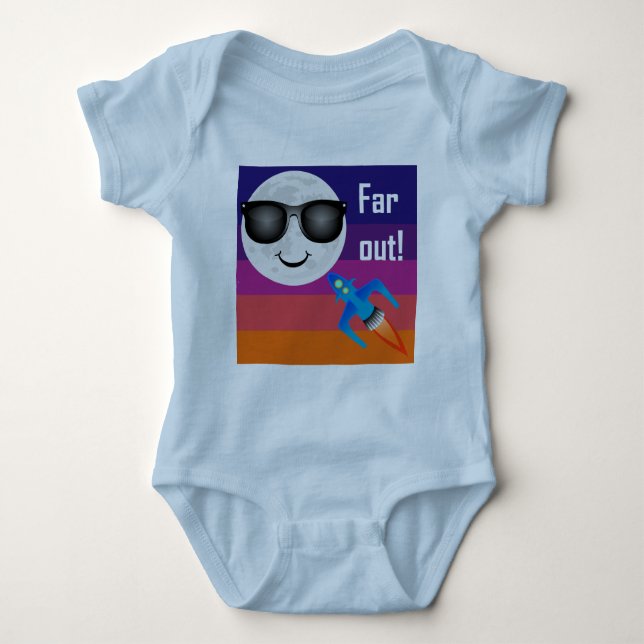 Far Out Design - Baby Jersey Bodysuit Baby Strampler (Vorderseite)