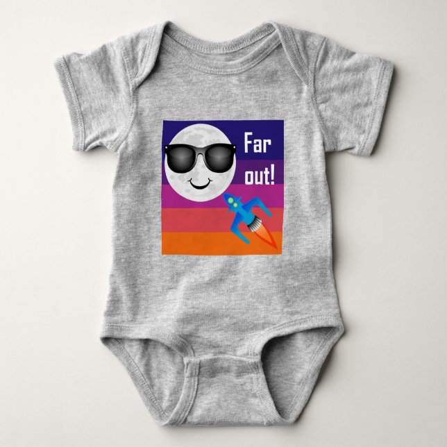 Far Out Design - Baby Jersey Bodysuit Baby Strampler (Vorderseite)