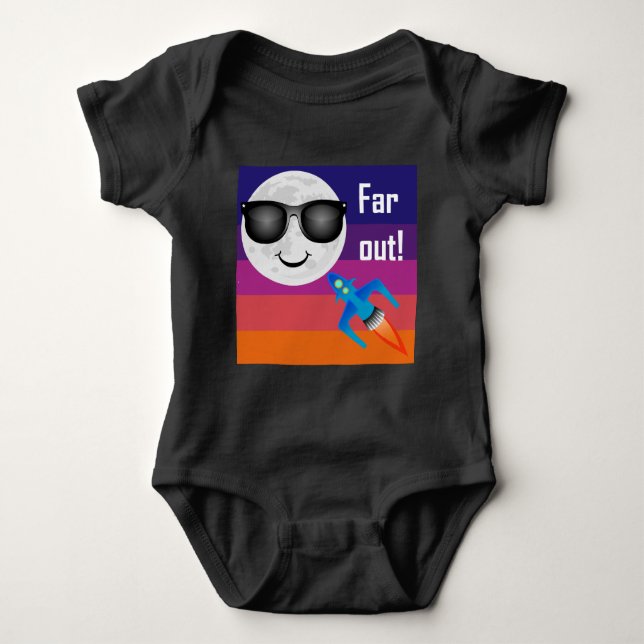 Far Out Design - Baby Jersey Bodysuit Baby Strampler (Vorderseite)
