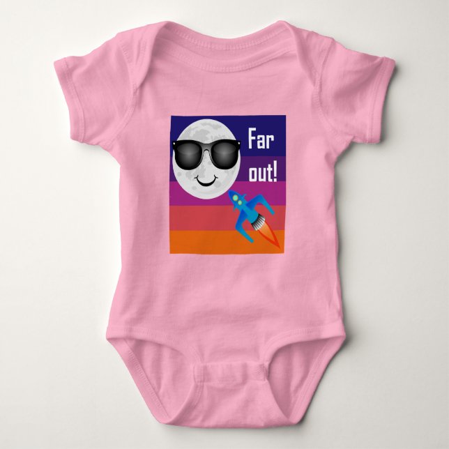 Far Out Design - Baby Jersey Bodysuit Strampler (Vorderseite)