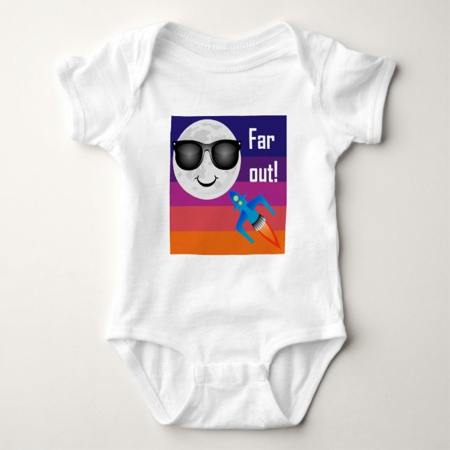 Far Out Design - Baby Jersey Bodysuit Strampler (Vorderseite)