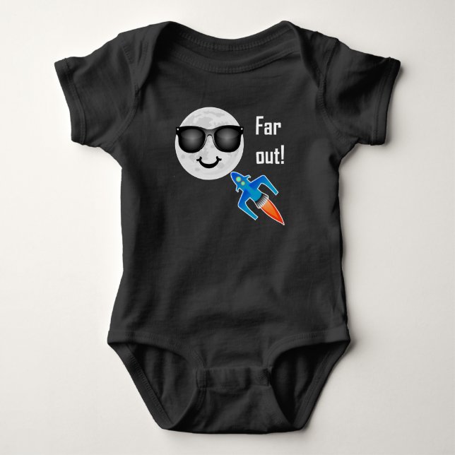 Far Out Design - Baby Jersey Bodysuit Strampler (Vorderseite)