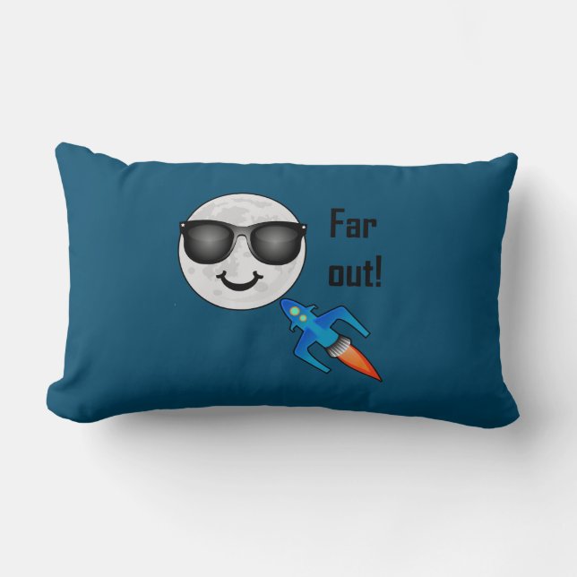 Far Out Design - Lumbalkissen 13" x 21" Lendenkissen (Vorderseite)