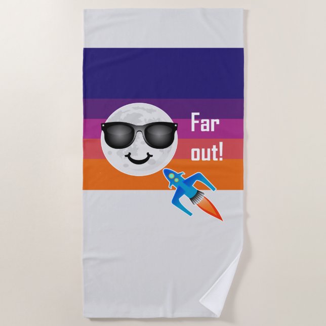 Far Out Design - Strandhandtuch (Vorderseite)