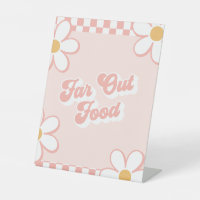 Far-out Food Groovy Baby Dusche Food Sign