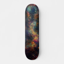 Far out Galaxy in Time Skate Board
