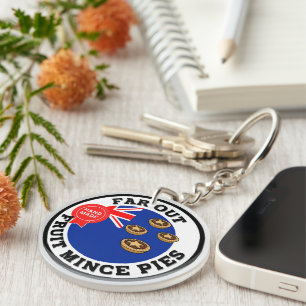 Far out New Zealand Obstminzpies Schlüsselanhänger