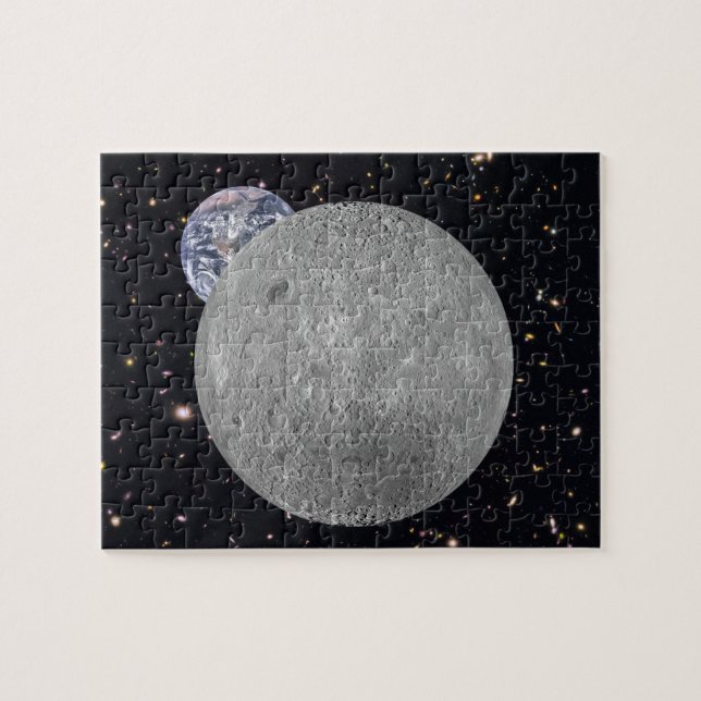 Far Side of the Moon Earth Starry Sky Puzzle (Horizontal)