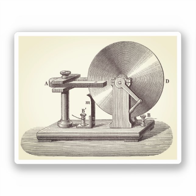 Faraday-Scheibengenerator Aufkleber (Vorderseite)