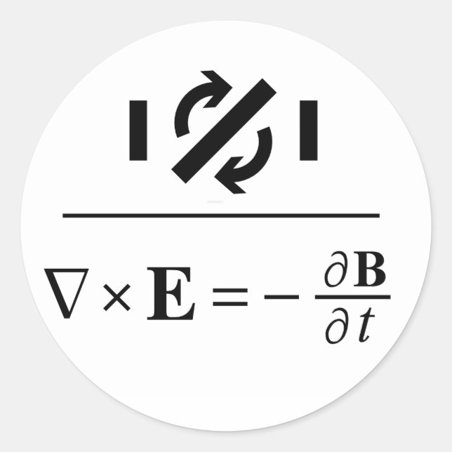 Faradays Gesetz Runder Aufkleber (Vorderseite)