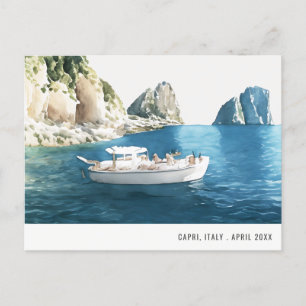 Faraglioni-Felsen Capri Italien Aquarell Reise Postkarte