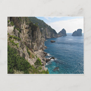 Faraglioni Felsformation auf Insel Capri Postkarte