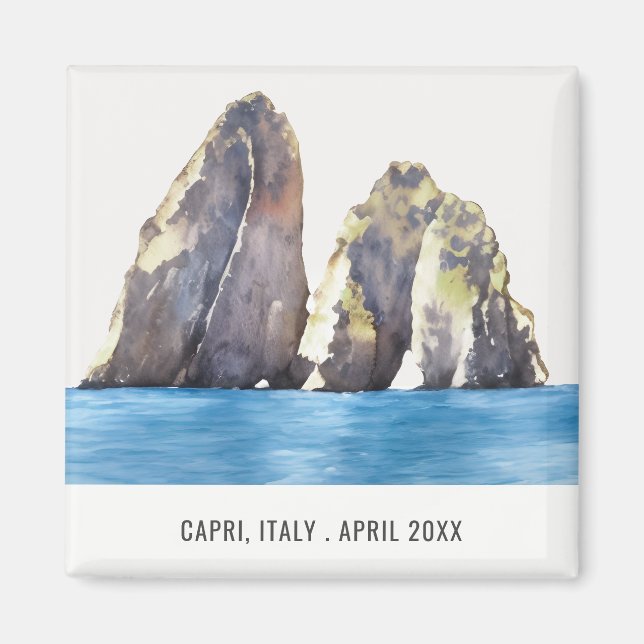 Faraglioni Rocks Capri Italien Wassersportaktivitä Magnet (Vorne)