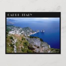 Faraglioni Rocks und Sorrento Halbinsel, Capri Postkarte