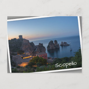 Faraglioni und Tonnara in Scopello, Sizilien Postkarte