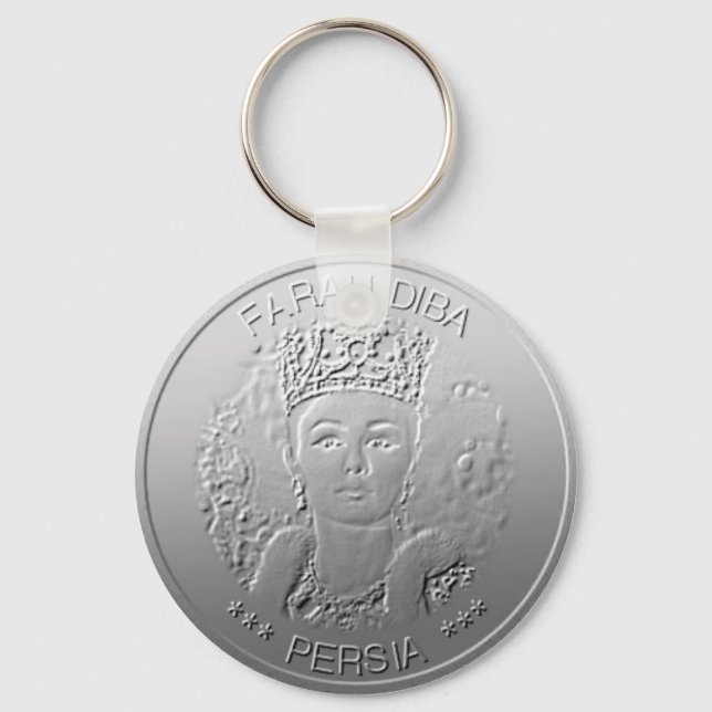Farah Diba Ehefrau Shah Iran Persia Design #silv02 Schlüsselanhänger (Vorderseite)